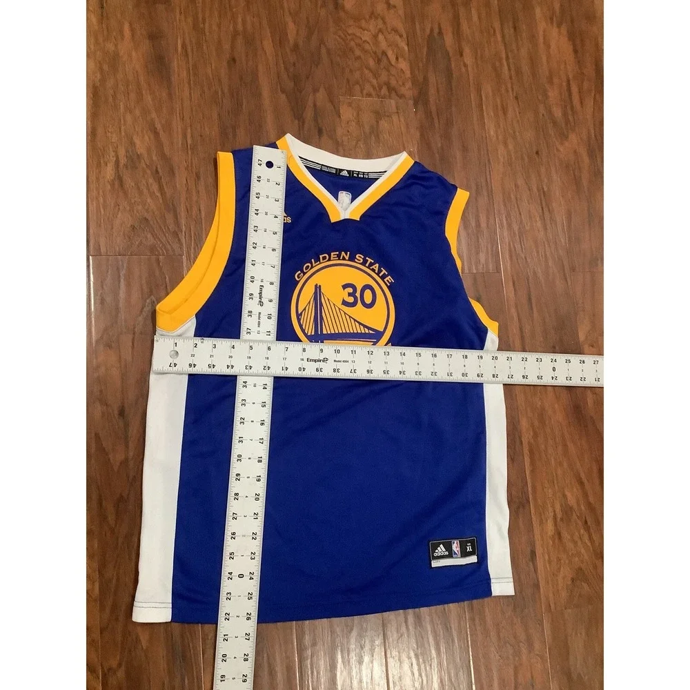 Golden State Warriors Jersey Youth Boys XL Blue Stephen Curry 30 Swingman Adidas